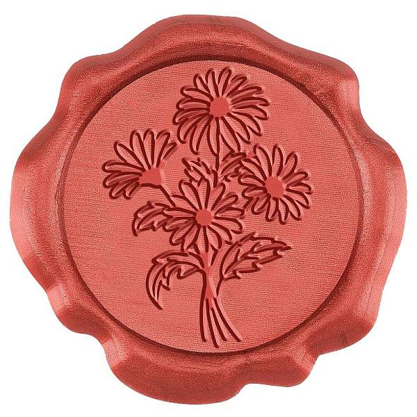 

PandaHall CRASPIRE Daisy Wax Seal Stickers Flower 50PCS Red Wax Seal Stamp Self-adhesive Envelope Seal Stickers 1 Box for Sealing Envelope...