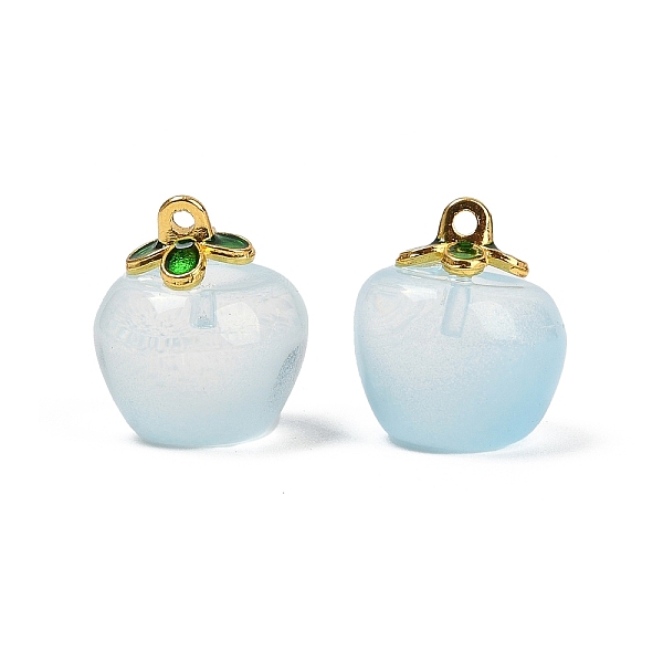 Transparent Glass Apple Pendants
