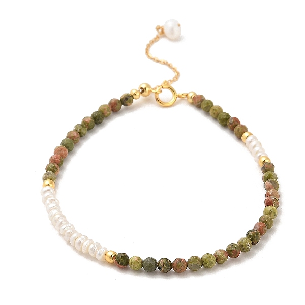 Braccialetti Di Perline Unakite Naturali