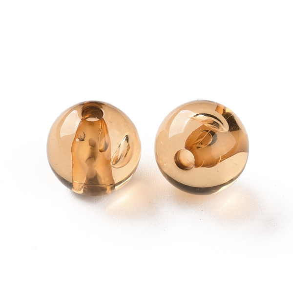 

PandaHall Transparent Acrylic Beads, Round, Sandy Brown, 12x11mm, Hole: 2.5mm, about 566pcs/500g Acrylic Round