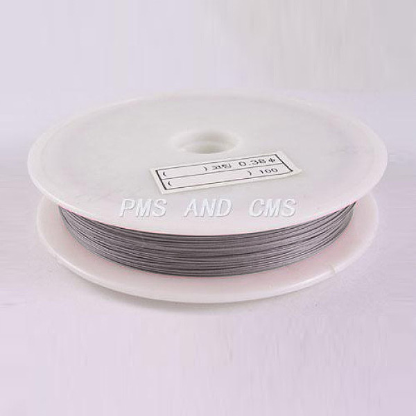 

PandaHall 1 Roll Beading Wirer, Tiger Tail Wire, Nylon-coated Stainless Steel, Original Color(Raw), Raw, 0.45mm, about 229.65 Feet(70m)/roll..., Gray