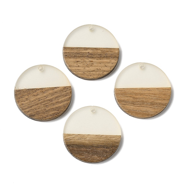 

PandaHall Luminous Glow in the Dark Wood & Resin Pendant, Flat Round Charms, Camel, 28x3mm, Hole: 2mm Wood Flat Round Brown