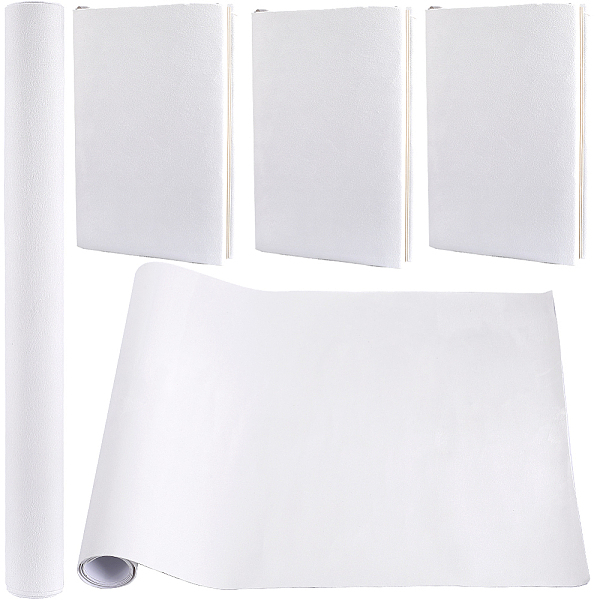 

PandaHall 1.1M Self Adhesive Faux Suede Book Covers, Notebook Wraps, White, 420x0.8mm Faux Suede White