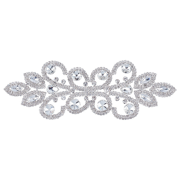 PandaHall FINGERINSPIRE Rhinestone Applique for Wedding Dress Crystal Applique for Sash Shiny Rhinestone Applique Sewing Rhinestone Applique...