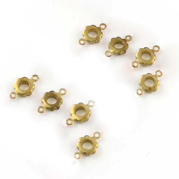 

PandaHall Brass Links connectors, Flower, Raw(Unplated), 10x6mm Brass Flower