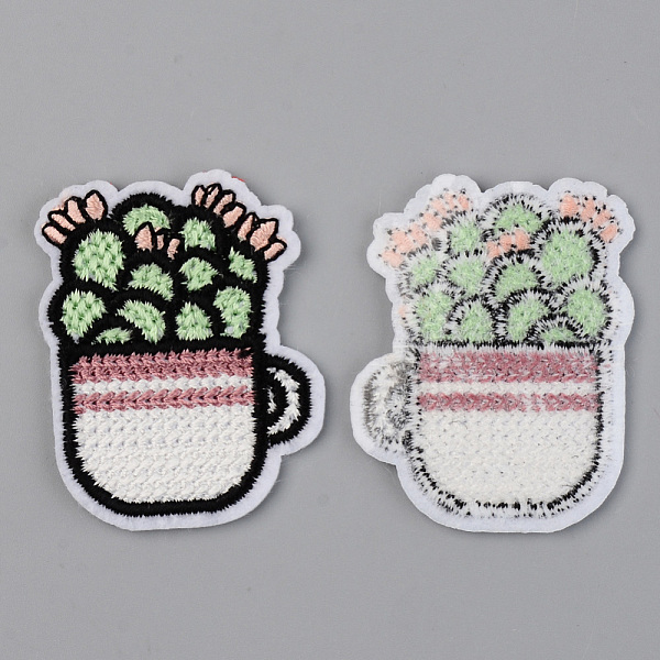 

PandaHall Computerized Embroidery Cloth Iron on/Sew on Patches, Appliques, Costume Accessories, Pot Culture, Colorful, 44.5x35.5x1.5mm Cloth...