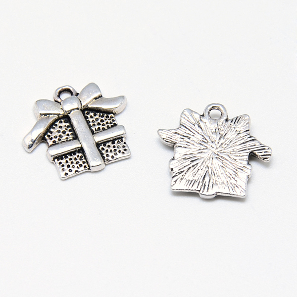 

PandaHall Tibetan Style Alloy Charms, Christmas Gift, Cadmium Free & Nickel Free & Lead Free, Antique Silver, 15x16x2mm, Hole: 1mm, about...