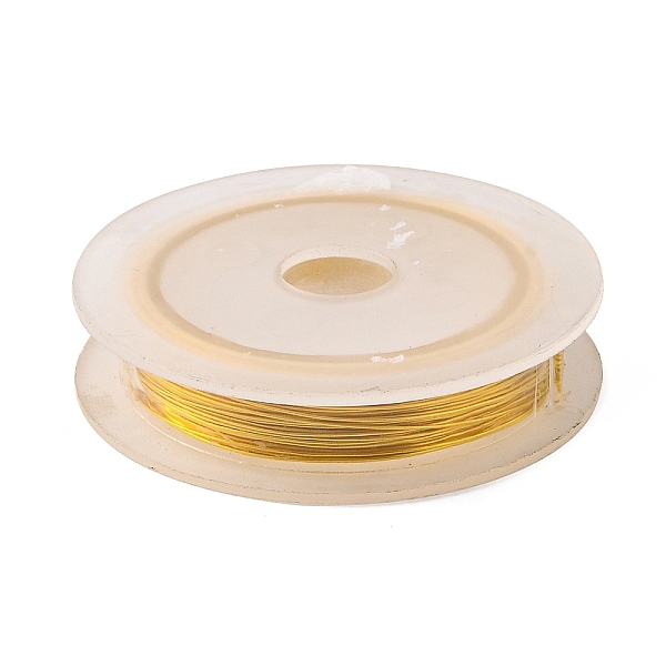 

PandaHall Round Copper Wire for Jewelry Making, Golden, 24 Gauge, 0.5mm, about 15m/roll Copper Round