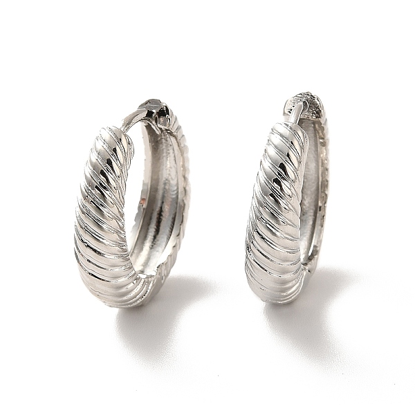 

PandaHall Long-Lasting Plated Brass Hoop Earrings, Croissant Earrings for Women, Cadmium Free & Lead Free, Real Platinum Plated...