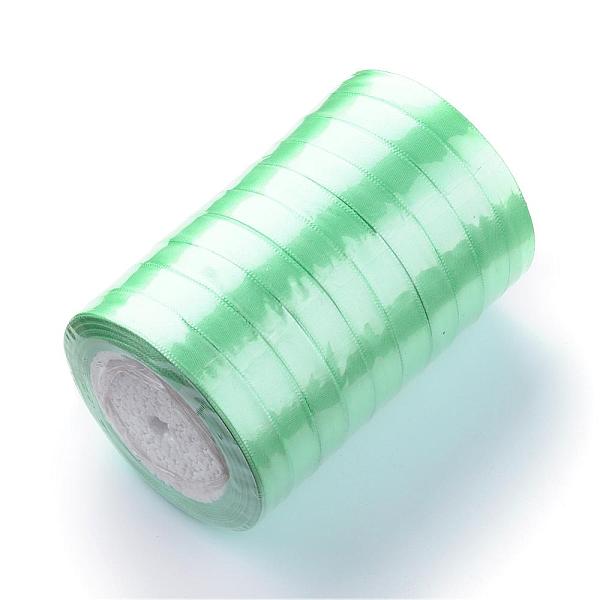 

PandaHall Single Face Satin Ribbon, Polyester Ribbon, Light Green, 1/4 inch(6mm), about 25yards/roll(22.86m/roll), 10rolls/group...
