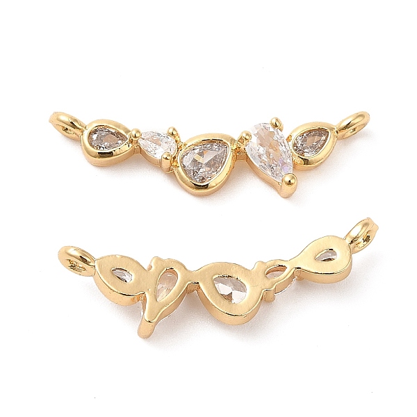 

PandaHall Glass Pendants, with Brass Findings, Teardrop, Real 18K Gold Plated, 6.5x24x4mm, Hole: 1.2mm Brass+Glass Teardrop