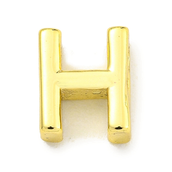 

PandaHall Brass Beads, Real 18K Gold Plated, Letter H, 8.5x6.8x3mm, Hole: 1.8x1mm Brass Letter H