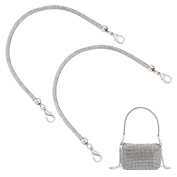 

PandaHall PH Replacement Purse Straps, 13.4"/34cm Alloy Rhinestone Bag Strap with Lobster Clasp Short Bag Chain Strap for Underarm Bag...