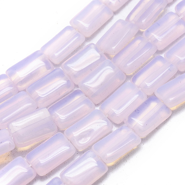

PandaHall Opalite Beads Strands, Rectangle, 11.5x7.5x3.5mm, Hole: 0.8mm, about 32pcs/strand, 14.96 inch(38cm) Opalite Rectangle