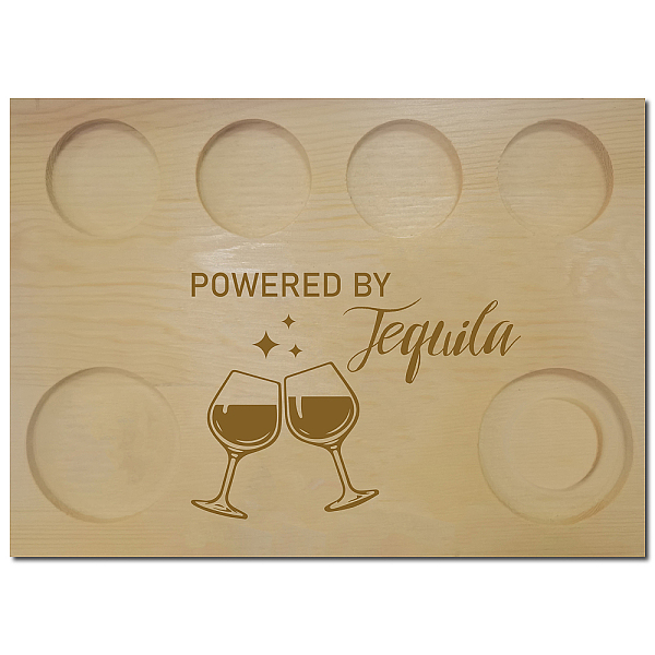 

PandaHall Wooden Wine Serving Tray, Rectangle, Drink Pattern, 180x250x12.5mm Wood Drink