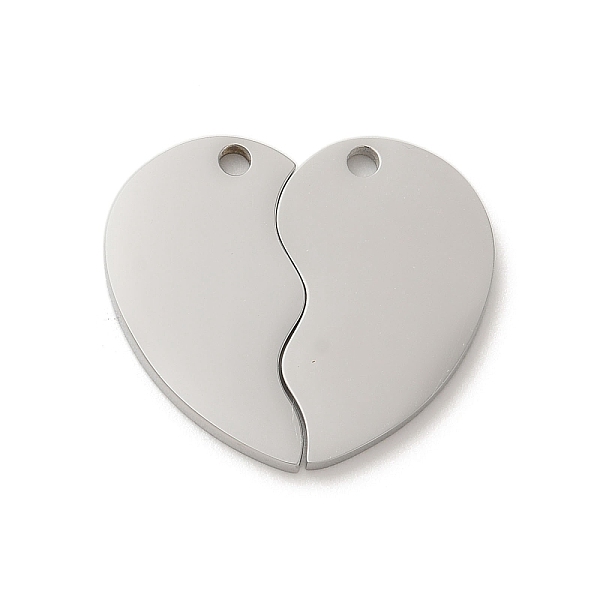 

PandaHall 304 Stainless Steel Split Pendants, Laser Cut, Heart Charm, Stainless Steel Color, 20x22.5x1.5mm, Hole: 1.4mm 304 Stainless Steel...