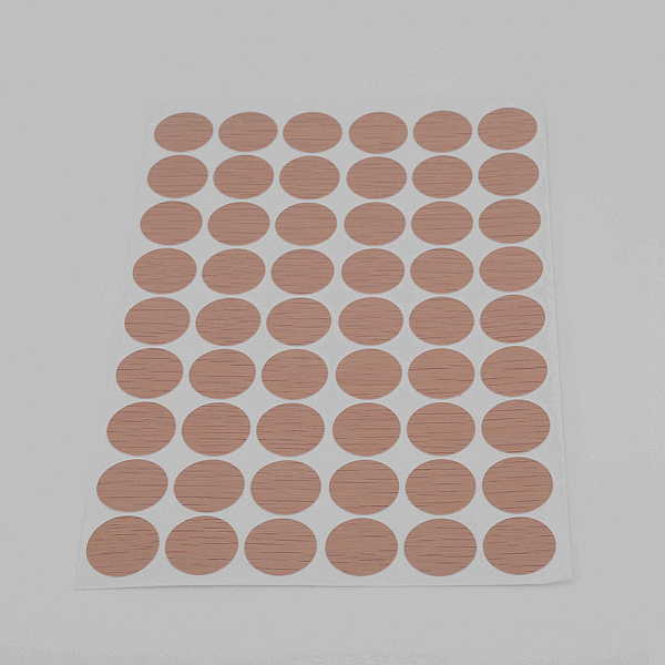 

PandaHall PVC Stickers, Screw Hole Covered Stickers, Round, Tan, 202x146x0.4mm, Stickers: 20mm, 54pcs/sheet Plastic Others Orange