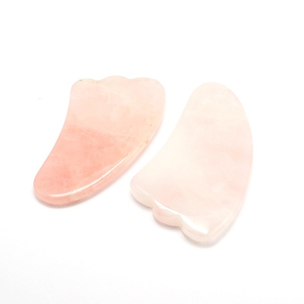 

PandaHall Natural Rose Quartz Gua Sha Boards, Scraping Massage Tools, Gua Sha Facial Tools, 88~102x45~55x5~8mm Rose Quartz Others
