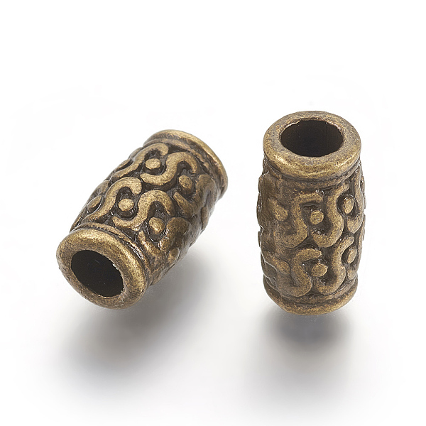 

PandaHall Tibetan Style Zinc Alloy Beads, Lead Free & Cadmium Free, Tube, Antique Bronze, 12x7mm, Hole: 3.5mm Alloy Column