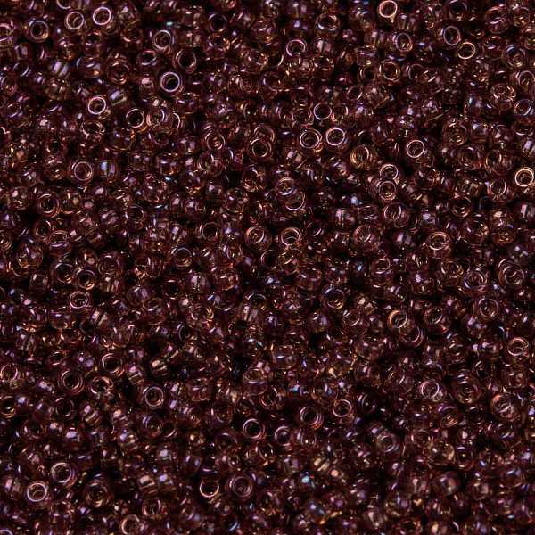 

PandaHall MIYUKI Round Rocailles Beads, Japanese Seed Beads, 15/0, (RR303) Rose Gold Luster, 1.5mm, Hole: 0.7mm, about 5555pcs/10g Glass Red