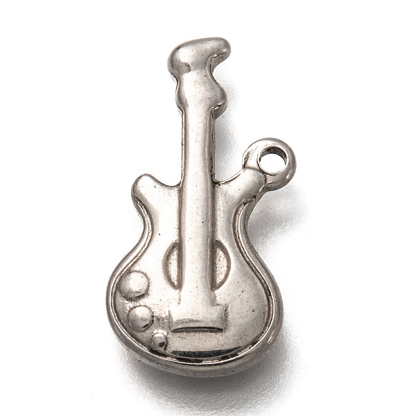 

PandaHall 304 Stainless Steel Pendants, Guitar, Stainless Steel Color, 20.5x11x3mm, Hole: 1.4mm 304 Stainless Steel Musical Instruments