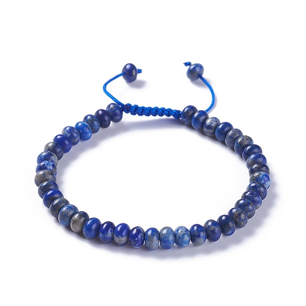 

PandaHall Adjustable Nylon Cord Braided Bead Bracelets, with Natural Lapis Lazuli Beads, 2-1/4 inch~2-7/8 inch(5.8~7.2cm) Lapis Lazuli