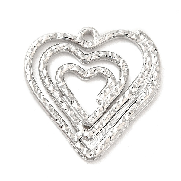 

PandaHall 304 Stainless Steel Pendants, Heart Charm, Stainless Steel Color, 26x26x2mm, Hole: 1.5mm 304 Stainless Steel Heart