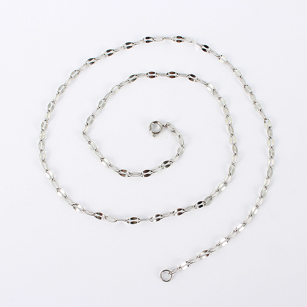 

PandaHall 304 Stainless Steel Chain Necklaces, with Spring Ring Clasps, Stainless Steel Color, 17.3 inch(43.9cm), 2mm 304 Stainless Steel