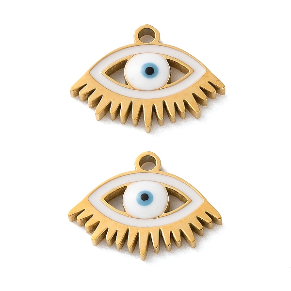 Evil Eye Themes 304 Stainless Steel Enamel Pendants-image-STAS-B100-02G-03-en