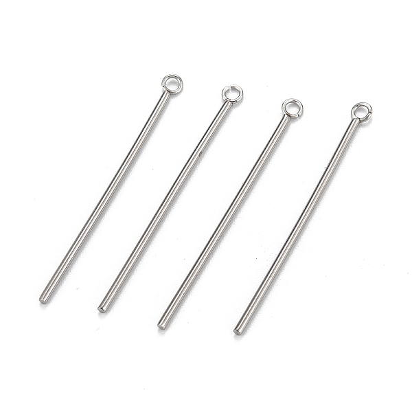 

PandaHall 304 Stainless Steel Pendants, Column, Stainless Steel Color, 38x3x1.2mm, Hole: 1.8mm 304 Stainless Steel Column