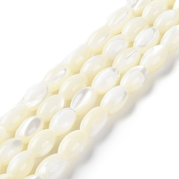 

PandaHall Natural Trochus Shell Beads Strands, Rice, Floral White, 8.5~9x5.5~6mm, Hole: 1mm, about 45~46pcs/strand, 15.35~15.98''(39~40.6cm)...