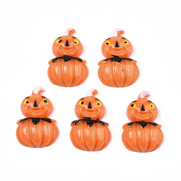 

PandaHall Autumn Theme Opaque Resin Cabochons Style, Pumpkin, Dark Orange, 28x18x8mm Resin Pumpkin