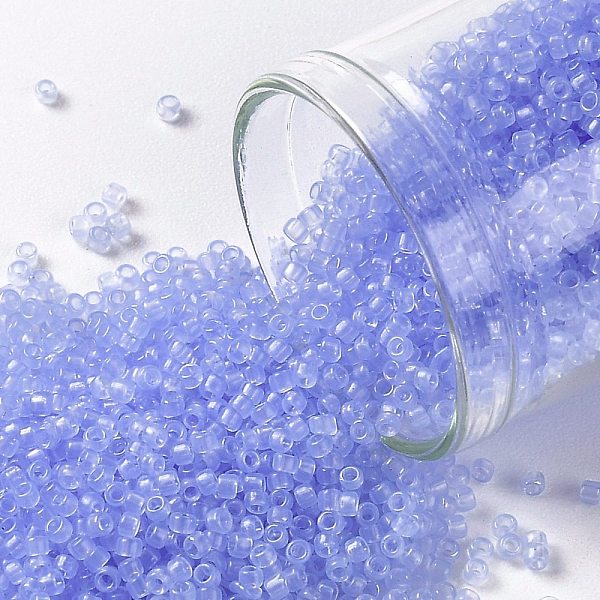 

PandaHall TOHO Round Seed Beads, Japanese Seed Beads, (1146) Translucent Light Sapphire Blue, 15/0, 1.5mm, Hole: 0.7mm, about 15000pcs/50g...