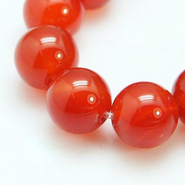 

PandaHall Natural Carnelian Beads Strands, Grade A, Dyed, Round, 10mm, Hole: 1mm, 19pcs/strand, 8 inch Carnelian Round