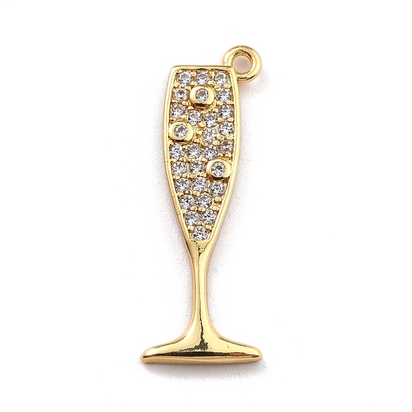 

PandaHall Brass Micro Pave Clear Cubic Zirconia Pendants, Long-Lasting Plated, Goblet, Real 18K Gold Plated, 25x9x1.8mm, Hole: 1.2mm...