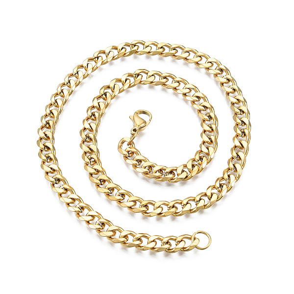 Men's 201 Stainless Steel Cuban Link Chain Necklace