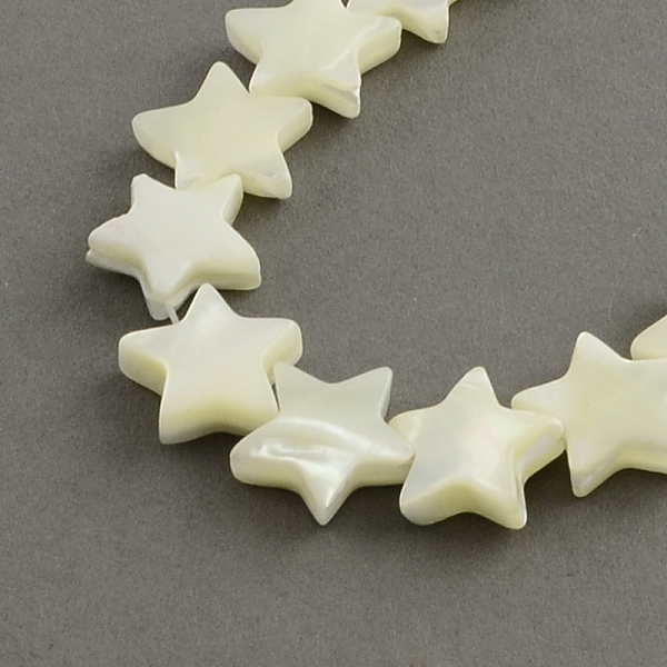 

PandaHall Star Shape Natural Sea Shell Bead Strands, Seashell Color, 12x13x3~4mm, Hole: 1mm, about 38pcs/strand, 15.7 inch Other Sea Shell...