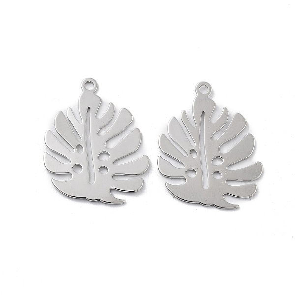 

PandaHall Brass Pendants, Leaf, Platinum, 24.5x20x0.8mm, Hole: 1.6mm Brass Leaf