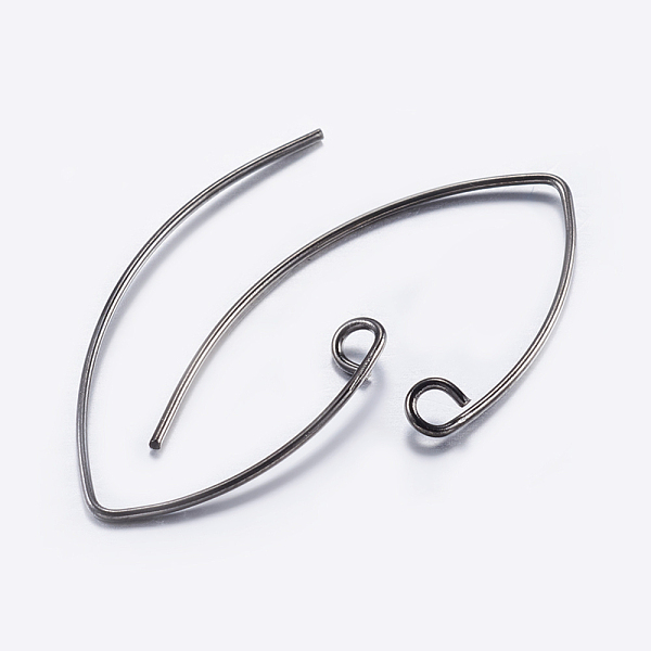 

PandaHall Brass Earring Hooks, with Horizontal Loop, Plated, Gunmetal, 29x15mm, Hole: 2mm, 22 Gauge, Pin: 0.6mm, 22 Gauge, Pin: 0.6mm Brass