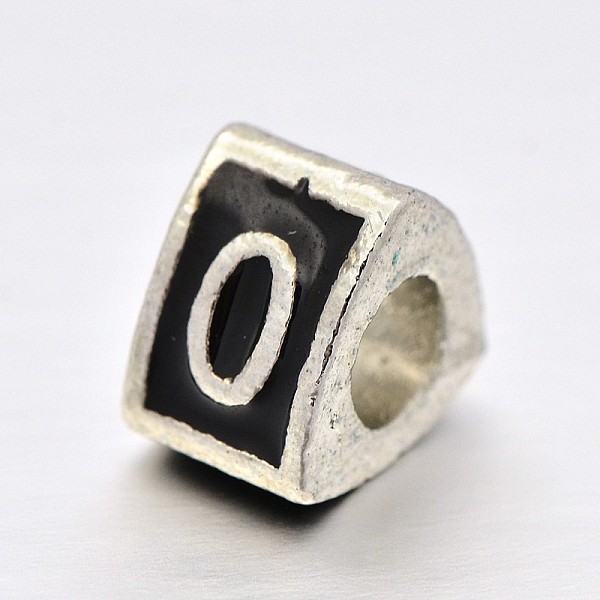 

PandaHall Triangle with Number Alloy Enamel European Beads, Large Hole Beads, Platinum, Black, Mixed, 10x9x7mm, Hole: 5mm Alloy+Enamel...
