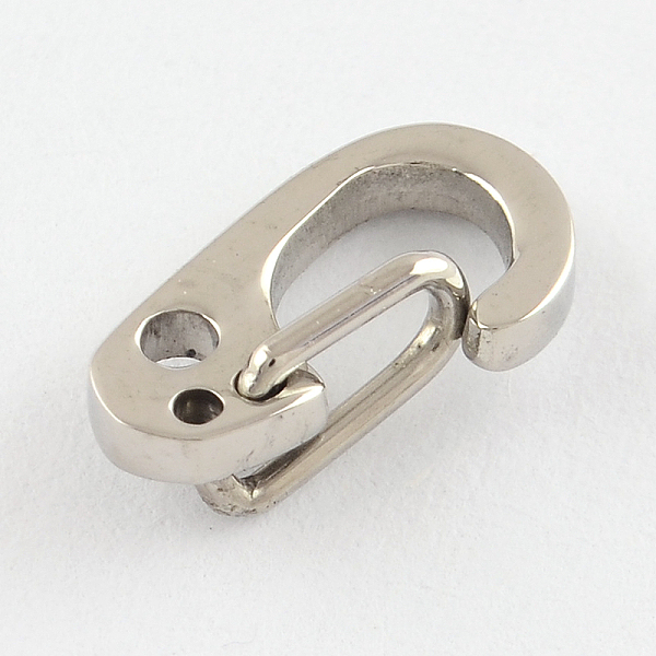 

PandaHall Polished 316 Surgical Stainless Steel Keychain Clasp Findings, Snap Clasps, Stainless Steel Color, 11x6.5x1.5mm, Hole: 1.5mm 316...