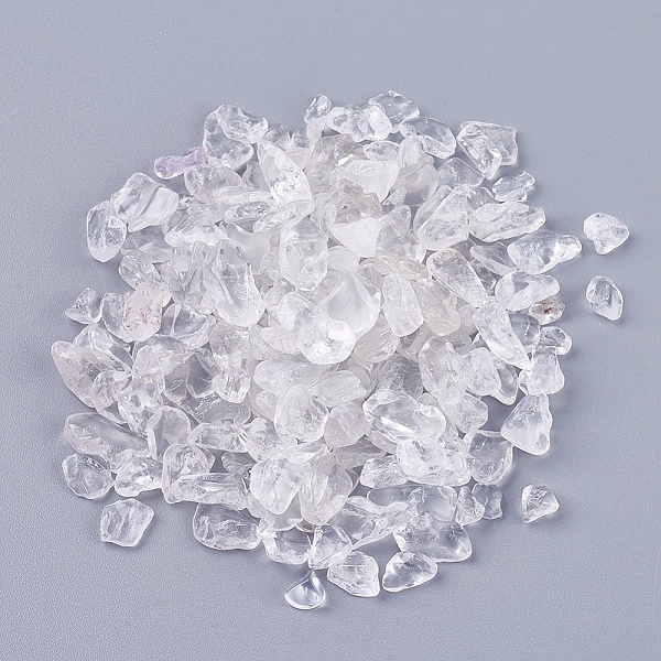 PandaHall Natural Quartz Crystal Chip Beads, No Hole/Undrilled, 4~15x3~9x1~9mm Quartz Crystal Chip
