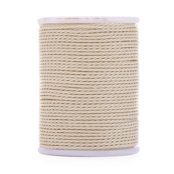 

PandaHall Round Waxed Polyester Cord, Taiwan Waxed Cord, Twisted Cord, Antique White, 1mm, about 12.02 yards(11m)/roll Waxed Polyester Cord...