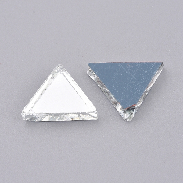 

PandaHall Mirror Glass Mosaic Tiles, for Home Decoration Crafts Jewelry Making, Triangle, Clear, 13.5x14.5x2.5mm Glass Triangle Clear