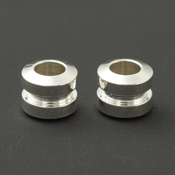 

PandaHall Brass Beads, Long-Lasting Plated, Column, 925 Sterling Silver Plated, 5x4mm, Hole: 2.5mm Brass Column
