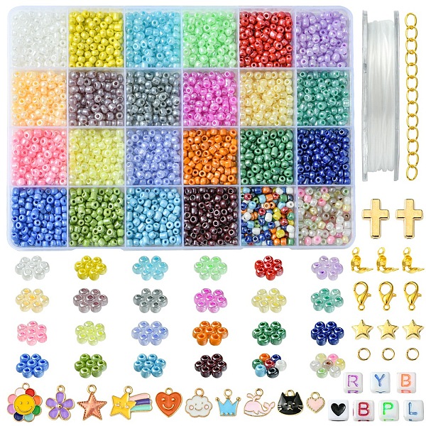 DIY ガラス シードビーズ ブレスレット 作成キット