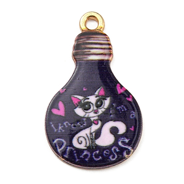 

PandaHall Alloy Pendant, Lead Free & Cadmium Free & Nickel Free, Lamp Bulb with Cat Shape, Black, 28x17x1.5mm, Hole: 1.8mm Alloy Cat Shape...