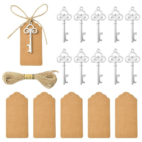 

PandaHall 20Pcs Retro Alloy Big Pendants, Cadmium Free & Lead Free, Key, Platinum, 67x28.5x5.5mm, Hole: 3.3mm Alloy Key