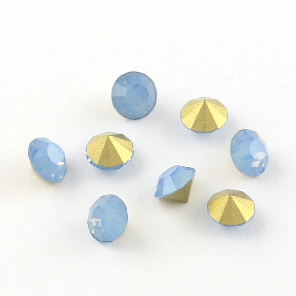 

PandaHall Glass Pointed Back Rhinestone, Back Plated, Diamond, Cornflower Blue, 3.0~3.2mm, about 144pcs/gross Glass Rhinestone Diamond Blue