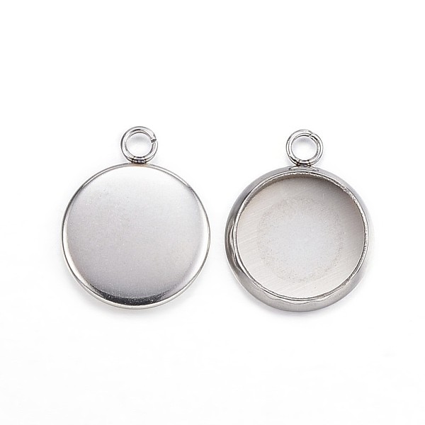 

PandaHall 304 Stainless Steel Pendant Cabochon Settings, Plain Edge Bezel Cups, Flat Round, Stainless Steel Color, Tray: 10mm, 15x12x2mm...